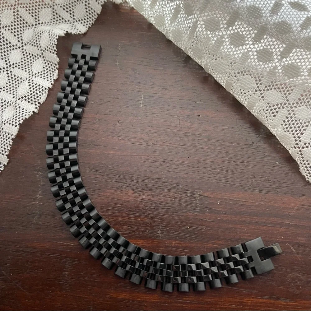Black Stainless Steel Metal Chain Bracelet